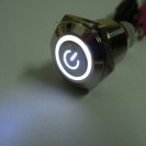 ES-Işıklı Ledli Beyaz On-Off Buton 