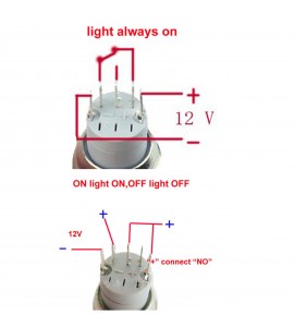 ES-Self Lock Işıklı Ledli On-Off Buton