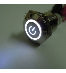 ES-Işıklı Ledli Beyaz On-Off Buton 