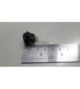 ES-13mm Siyah Yuvarlak On-Off Anahtar 