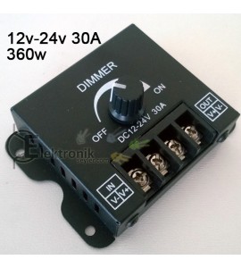 ES-12v-24v giris 3v-24v cikis dimmer 30A DC Dimmer