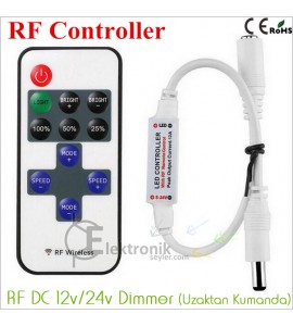 ES-Uzaktan Kumandali Dimmer 12v-24v giris 0v-24v cikis dimmer 8A RF