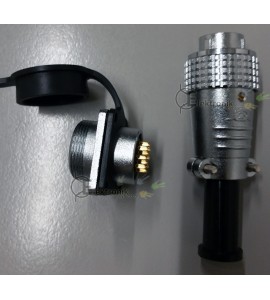 ES-14pin 16mm Jack Soket Askeri Tip Gümüş Renk