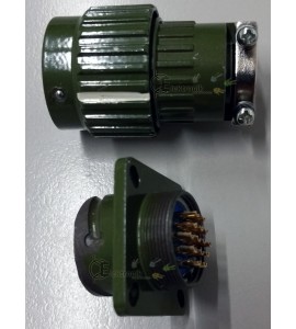 ES-14pin 20mm Jack Soket Askeri Tip Yeşil