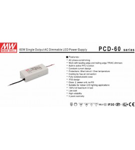 ES-MeanWell PCD 60-700B 60w Dimmable Led Driver Power Supply