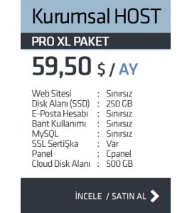Kurumsal Host - Pro XL Paket