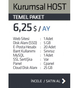 Kurumsal Host - Temel Paket