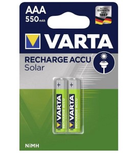 Varta 56733 Recargable Accu Solar ince Pil - AAA 550 mAh