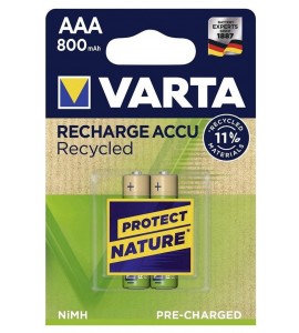 Varta 56813-2 Recharge Accu Recycled AAA 800 mAh 2 li