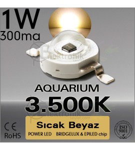 ES-LED 1W Beyaz White 3000K-3500K Bridgelux