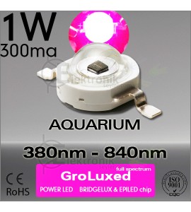 ES-LED 1W Full Spectrum Gro 380nm-840nm Bridgelux