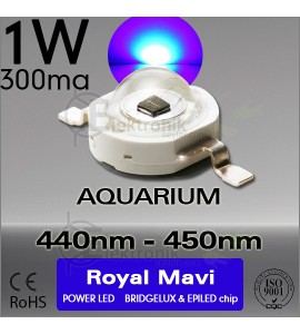 ES-LED 1W Royal Mavi 440nm-450nm Bridgelux