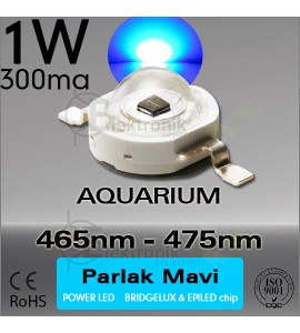 ES-LED 1W Mavi 465nm-475nm Bridgelux