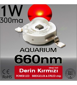 ES-LED 1W Koyu Kırmızı 660nm Bridgelux