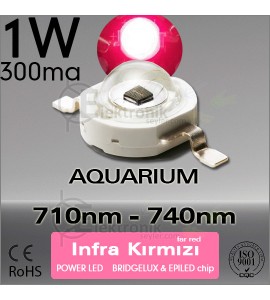 ES-LED 1W Kırmızı Far Infrared 710nm-740nm Bridgelux