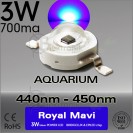 ES-LED 3W Royal Mavi 440nm-450nm Bridgelux
