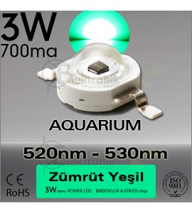 ES-LED 3W Yeşil 510nm-530nm Bridgelux