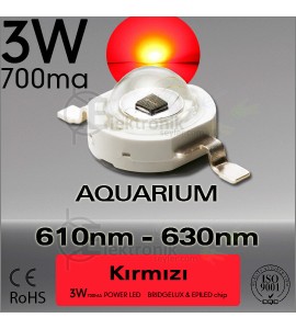 ES-LED 3W Kırmızı 610nm-630nm Bridgelux