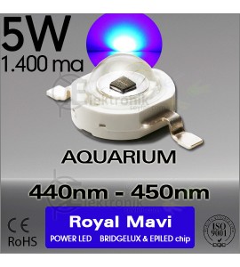 ES-LED 5W Royal Mavi 440nm-450nm Bridgelux