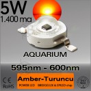ES-LED 5W Turuncu Amber 595nm-600nm Bridgelux