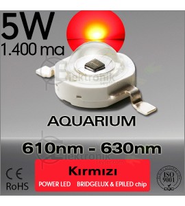 ES-LED 5W Kırmızı 610nm-630nm Bridgelux