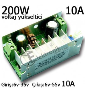 ES-200W 10A 6v-55v Voltaj Yukseltme Step up
