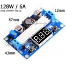 ES-128W 6A 4v-35v Voltaj Yukseltme Step up Voltmetre