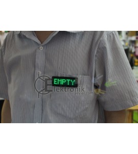 ES-Mini Kayan Led Yaka Yazısı