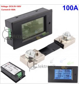 ES-DC 100Amper 100V  Wattmetre Voltmetre Ampermetre Khw metre